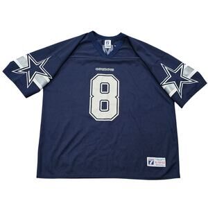 Vintage Dallas Cowboys Troy Aikman No. 8 Logo 7 Knit Jersey NFL Made in USA